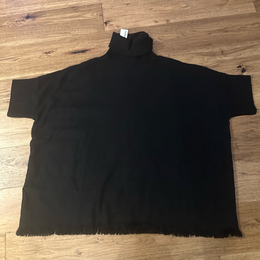 NWT Sonoma black poncho.